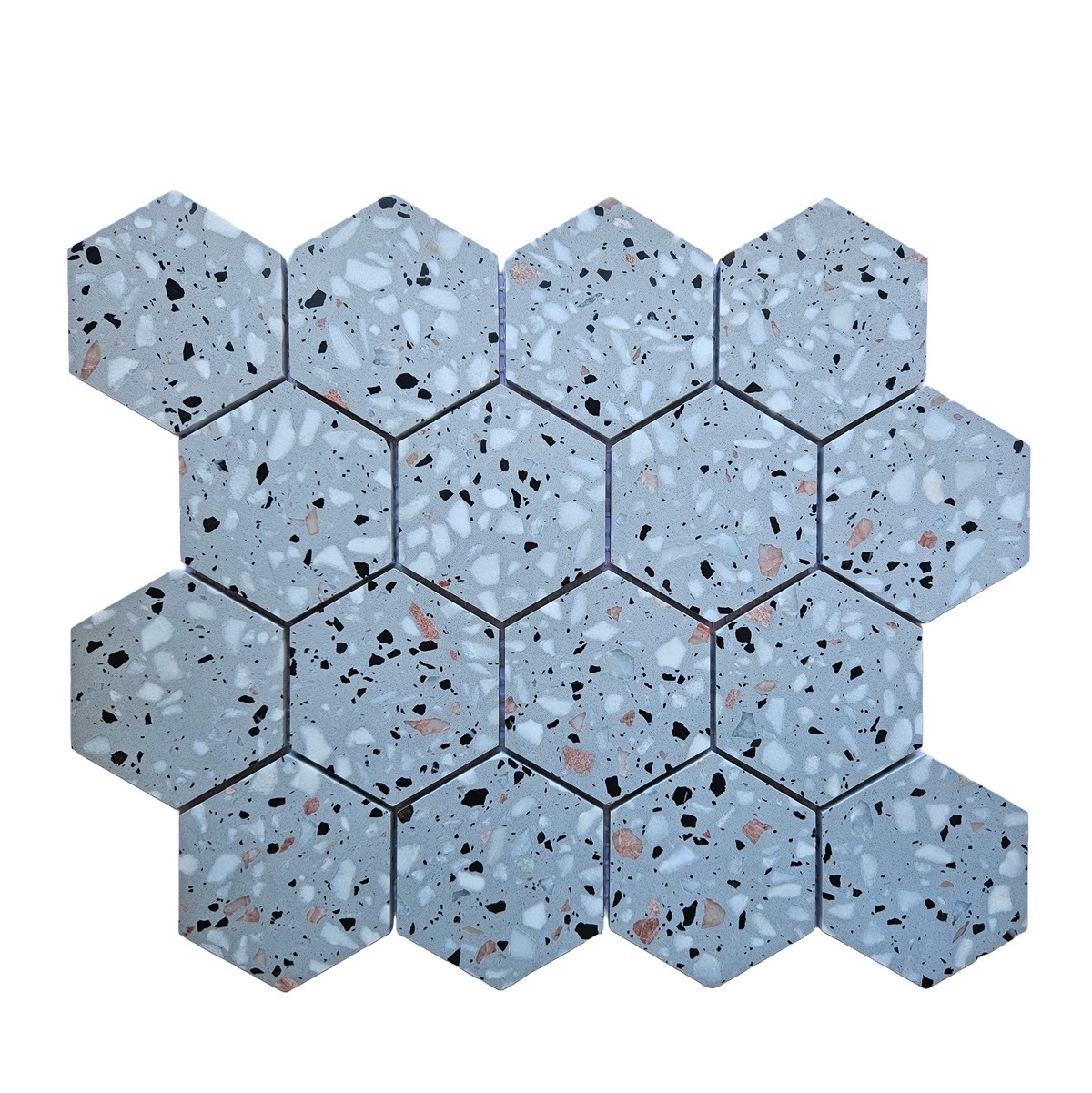 GS-ST73 - Terrazzo Blend Hexagon Mosaic